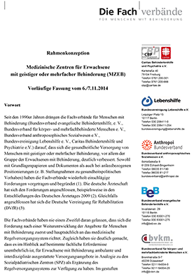 MZEB-Rahmenkonzeption Fachverbände 2014